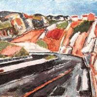 Orfeo Tamburi "Motivo dell'autostrada II", novembre - dicembre 1961, anno IX, n. 6, p. 50