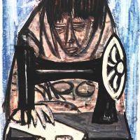 Giuseppe Migneco "La cucitrice" (1962), settembre - ottobre 1962, anno X, n. 5, p. 41