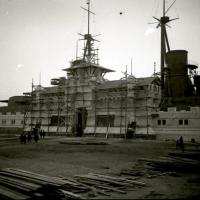 Padiglione in costruzione. Arsenale (taglio)