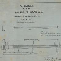 Cannone da 102/50 -  Insieme della bocca da fuoco