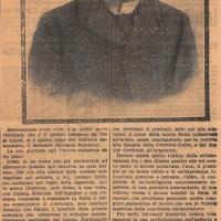 Articolo di giornale sulla morte di Giovanni Bombrini
