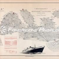Mediterraneo - carta delle distanze nautiche