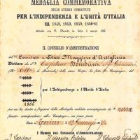 Conferimento medaglia commemorativa per l'indipendenza e l'Unità d'Italia