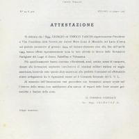 Attestazione del Maggiore Argenton M. 20 luglio 1945