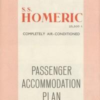 Copertina - Homeric (s/s) - Passenger accomodation plan