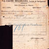 Cavour (s/s) - titolo di viaggio da Gibilterra a Buenos Aires a bordo del piroscafo Cavour