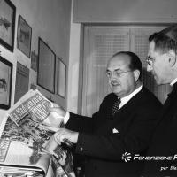 Moto Guzzi - visita dell'arcivescovo Giuseppe Siri