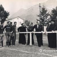 Moto Guzzi - visita dell'arcivescovo Giuseppe Siri