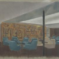 Nave non identificata - Prospettiva di studio del salone principale