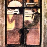 Oskar Schlemmer "Finestra I La cena nella casa dei vicini" (1942), marzo - aprile 1962, anno X, n. 2, p. 51