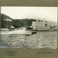 Prova di volo di un idrovolante Ansaldo di fronte al litorale di Cornigliano