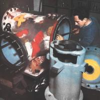 Particolare di un compressore frigorifero delle Termomeccanica Italiana di La Spezia,  gennaio 1954, anno II, n. 1 - p. 49