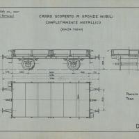 Officina Veicoli Ferroviari -  Carro coperto a sponde mobili