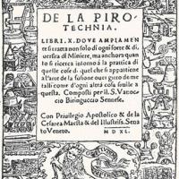 Biringuccio senese: il frontespizio "De La Pirotechnia" - p. 43