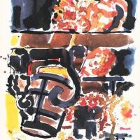 Orfeo Tamburi "La colata" (1961), luglio - agosto 1961, anno IX, n. 4, p. 43