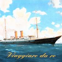 The Royal Yacht Savoia" -  Olio su tela del pittore Stephen J. Card, 1997
