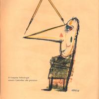 Seconda di copertina - "Il compasso Salmoiraghi stimola l'attitudine alla precisione" di Riccardo Manzi - gennaio 1954, anno II, n. 1