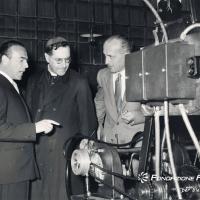 Motoguzzi - visita dell'arcivescovo Giuseppe Siri