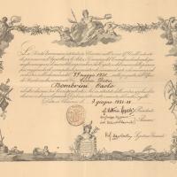 Promozione di Carlo Bombrini all'interno della Società agricola e del commercio di Chiavari