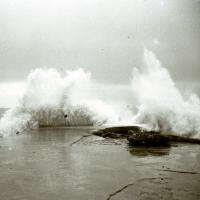 Lido d'Albaro. Mareggiata (taglio)