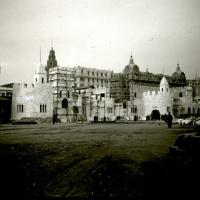 Mostra coloniale. Padiglioni in costruzione (taglio)