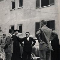 Moto Guzzi - visita dell'arcivescovo Giuseppe Siri