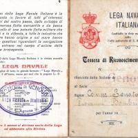 Tessera soci Lega Navale Italiana  1