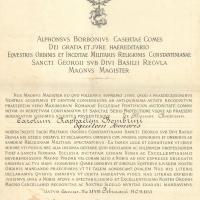 Diploma concernente la nomina a cavaliere d'onore del Sacro militare Ordine Costantiniano di San Giorgio