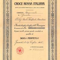 Nomina a socio perpetuo della Croce Rossa Italiana