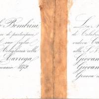 Partecipazioni al matrimonio tra Giovanni Bombrini e Giovanna Carrega, 1879