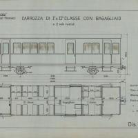 Officina Veicoli Ferroviari - Carrozza di I e II classe con bagagliaio