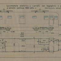 Locomotore elettrico a carrelli con bagagliaio