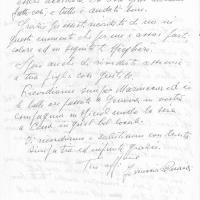Retro della lettera di Ferruccio Quaia, 1972 ago. 10