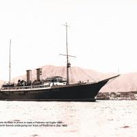 La Nave Reale Savoia durante le prove in mare a Palermo