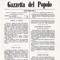 Il primo numero della "Gazzetta del Popolo" datato 1848, ottobre 1961, anno IX, n. straordinario, p. 77