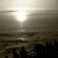 Corso Italia. Tramonto con figure umane (taglio)