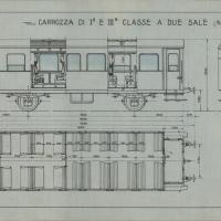 Officina Veicoli Ferroviari - Carrozza di I e III classe a due sale