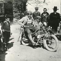 Moto Guzzi - Giorgio e Enrico Parodi su sidecar