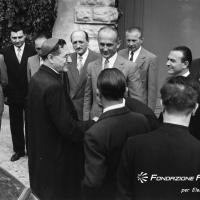 Moto Guzzi - visita dell'arcivescovo Giuseppe Siri