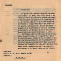 Lettera riservata di dimissioni del Cavaliere Umberto Albini, Podestà di Genova durante il periodo fascista - 1