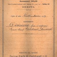 Atto di divisione dei beni di Gerolamo Nossardi, 20 marzo 1913